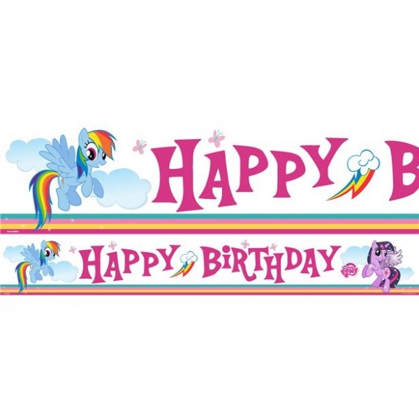 3 My little Pony birthday banners 1m