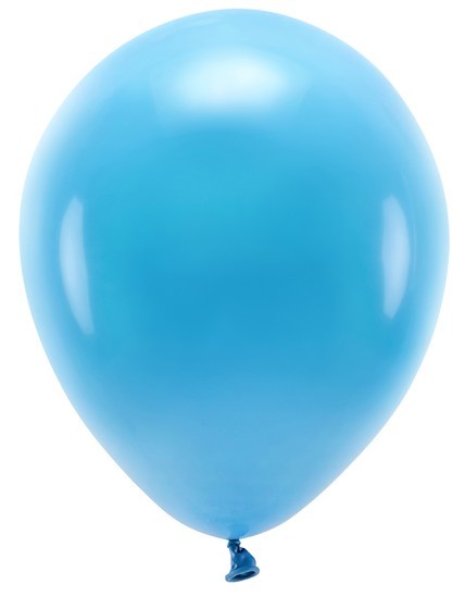 100 Eco Pastell Ballons azurblau 30cm