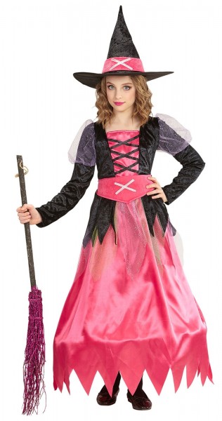 Disfraz infantil de Amalia bruja del bosque de cuento de hadas