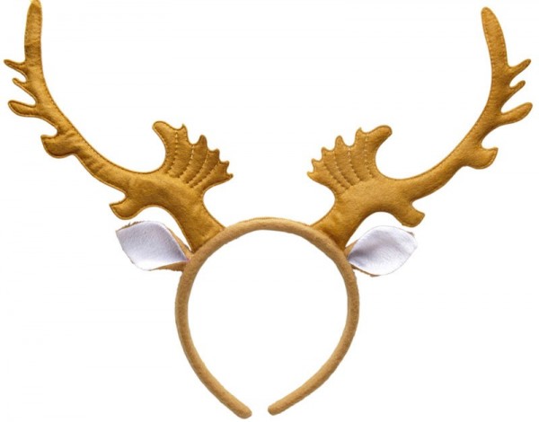 Headband with reindeer antlers & ears