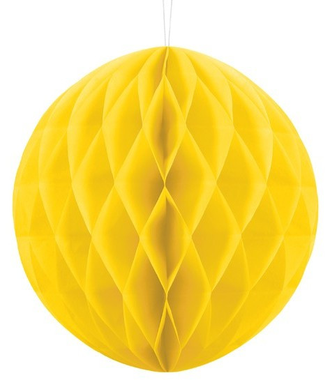 Honeycomb-kugle Lumina gul 30 cm