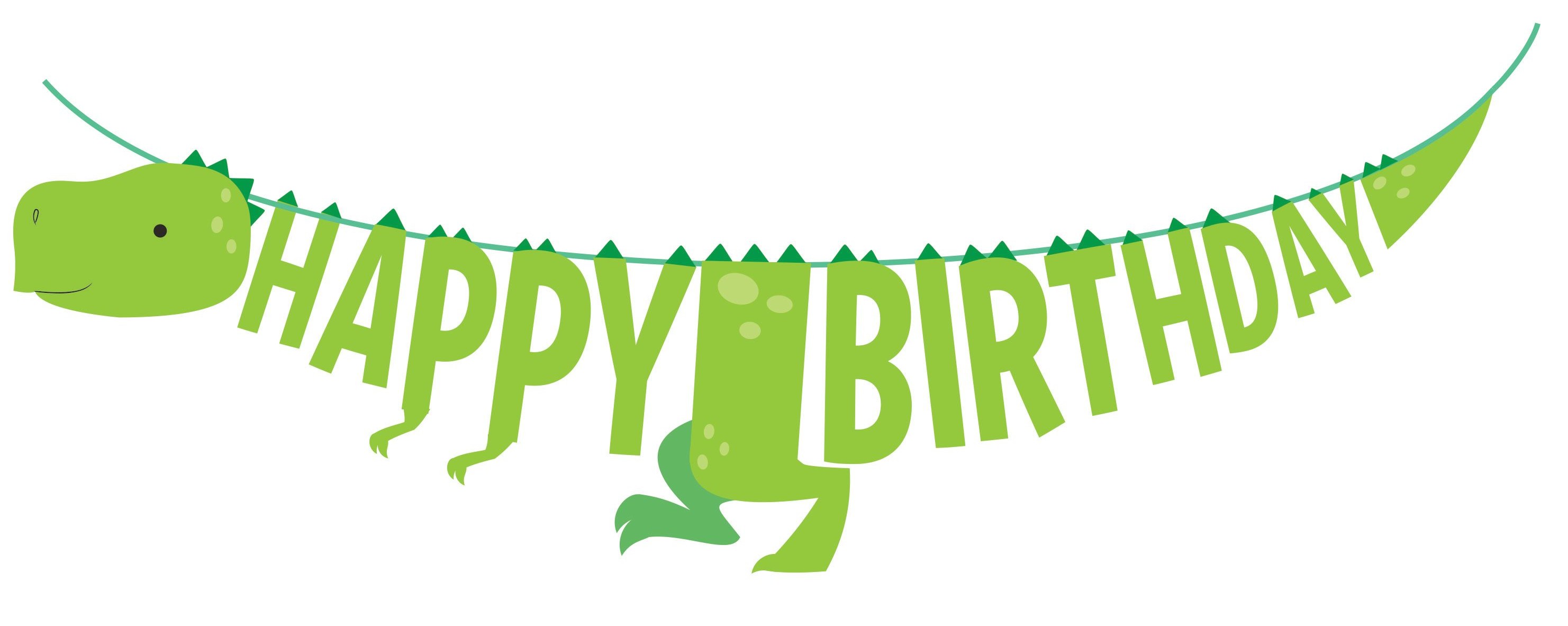 Dinosaurier Wimpelkette Geburtstag T-Rex Happy Birthday Buchstaben-Girlande Dino 