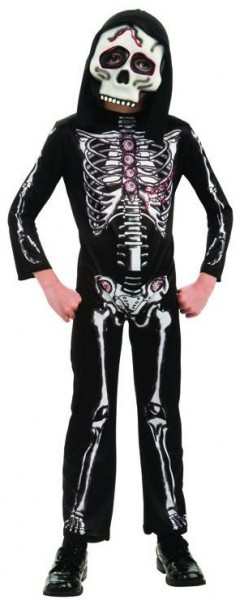 Skelett Kostüm Kinder Grusel Skull Bones