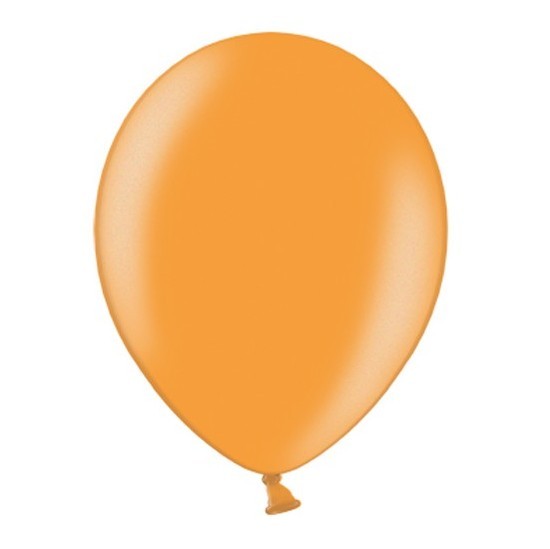 100 globos naranja metalizado 12 cm