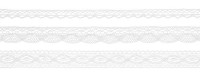 3 lace gift ribbons white 1.5m