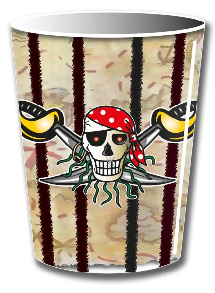 8 gobelets en papier Sebastian Saber Pirate 250 ml