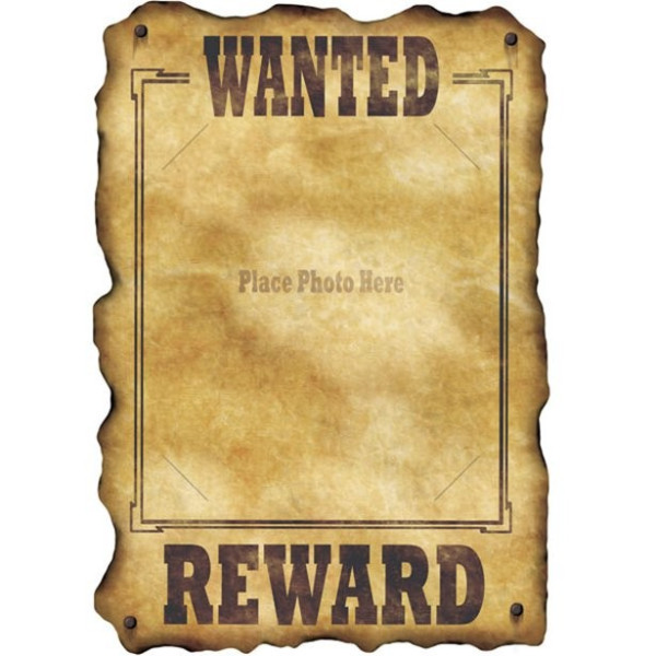 Wanted photo poster 30 x 43cm