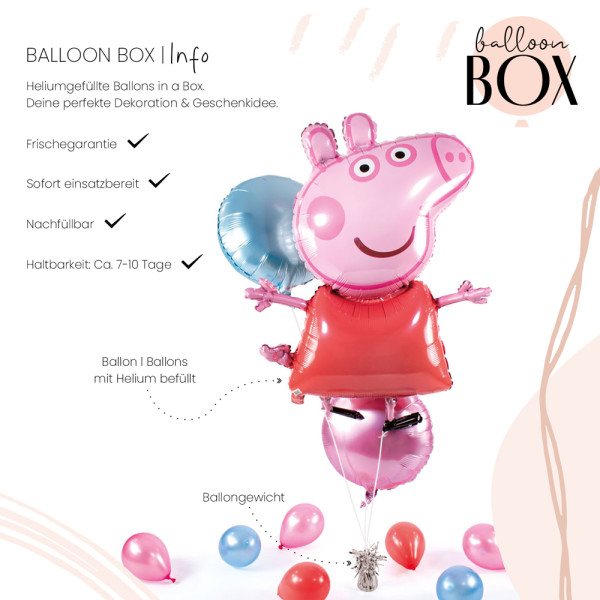 XL Heliumballon in der Box 3-teiliges Set Peppa Pig 3