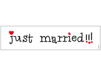 Just Married registreringsskylt 11,5 x 50cm