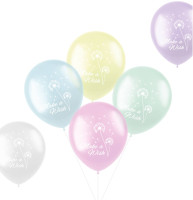 6 Pastell Make a Wish Latexballons 33cm