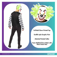 Anteprima: Costume da clown horror che ride per uomo
