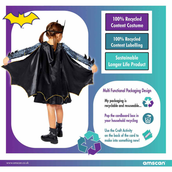 Batgirl Kostüm für Mädchen recycelt 8