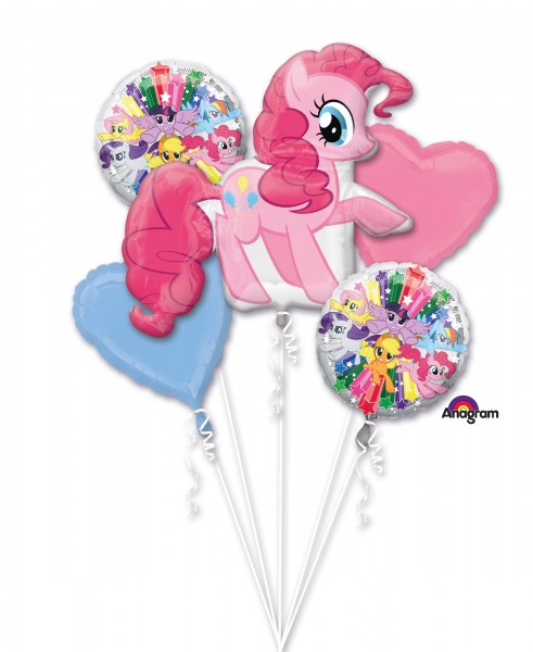 5 färgade folieballonger Pinkie Pie