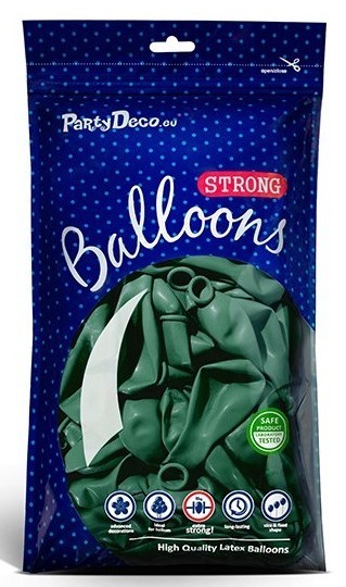20 Partystar metallic Ballons tannengrün 23cm 2