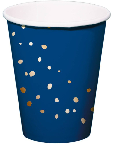 8 paper cups Elegant Blue 250ml