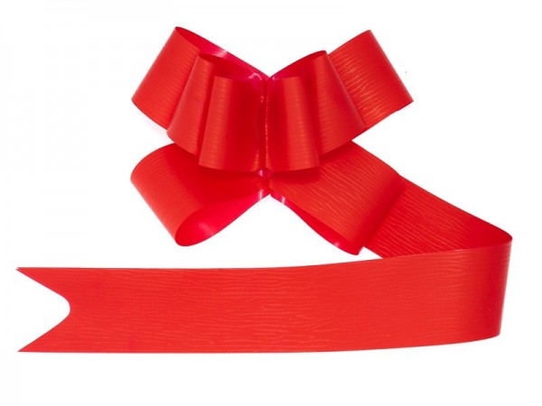10 self-gathering bows red 5cm 2