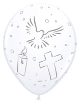 8 balloner kristne symboler 30cm