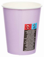 Vista previa: 8 vasos de papel violeta lavanda 227ml