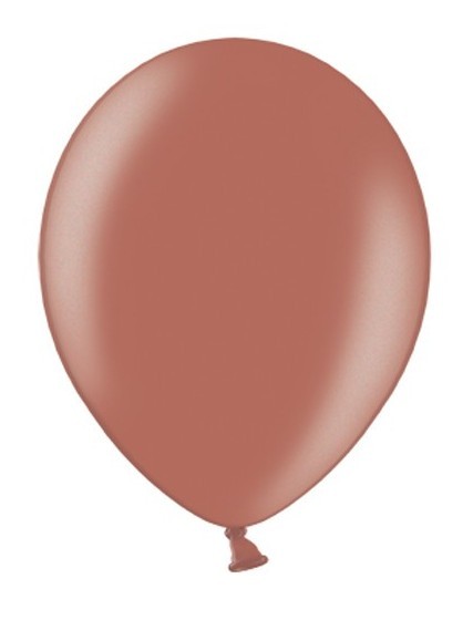 100 metalliske balloner brownie fudge 13cm