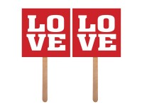 Preview: 2 love signs photo props 9 x 9cm