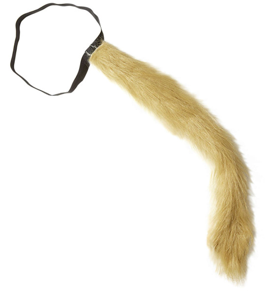 Plush animal tail in light brown