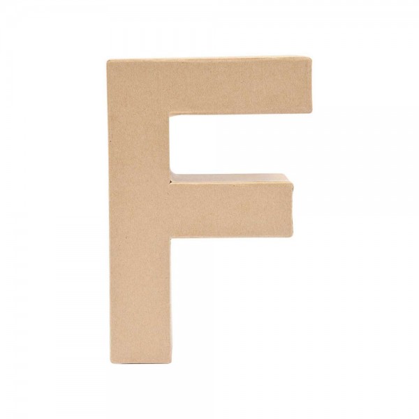 Paper mache letter F 17.5cm