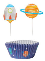 Space Party Cupcake Set 48 delar