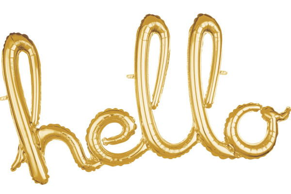 Gouden Hello-letters 99 x 55 cm