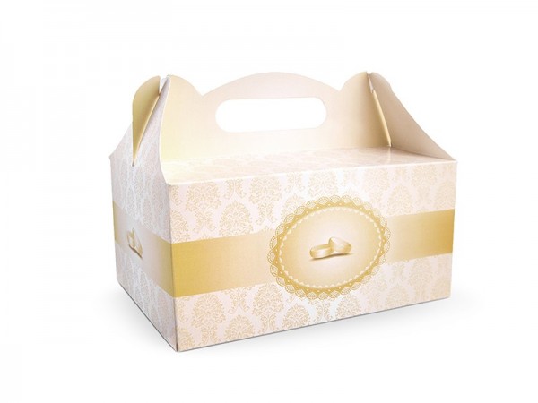 10 boxes for the wedding cake gold