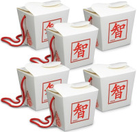 6 chińskich pudełek z przekąskami