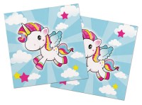 20 unicorn poppy napkins 33cm