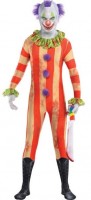 Preview: Colorful horror clown morphsuit for men