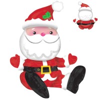 Palloncino Babbo Natale seduto 3D 48 x 53cm