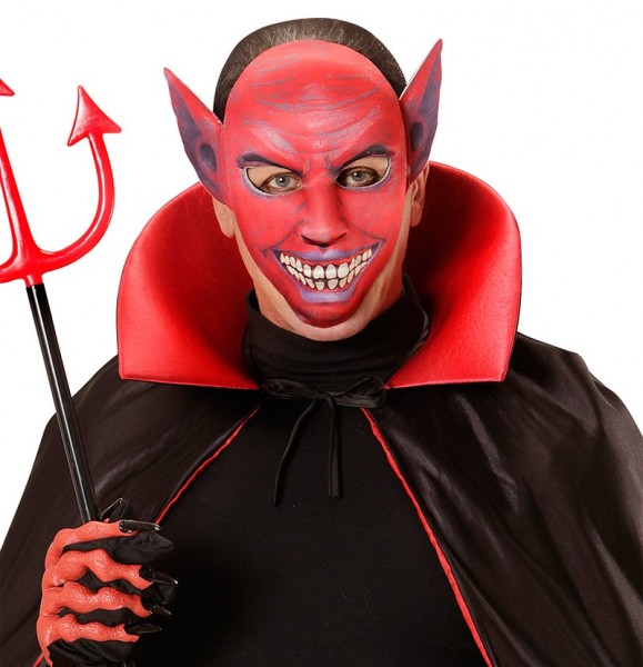 Masque de diable qui rit rouge