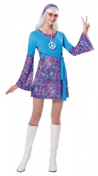 Disfraz de hippie Schlager para mujer de los 70