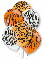 6 palloncini in lattice safari 27,5 cm