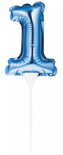 Niebieski balonik numer 1 13 cm