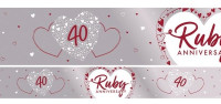 Ruby wedding banner 2.74m