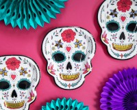 Preview: 6 Day of the Dead Paper Plates 19.5cm x 23cm