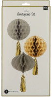Förhandsgranskning: 3 Golden Dawn honeycomb bollar