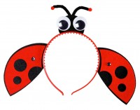 Preview: Ladybug headband with googly eyes and wings