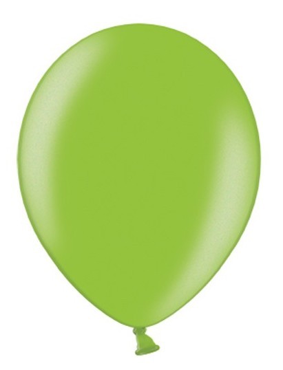 100 Metallic-Luftballons in Limettengrün