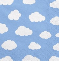 20 tovaglioli azzurri con nuvole