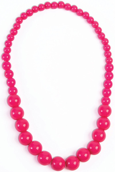 Collar de perlas rosa 80s