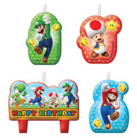 4 Super Mario World Taartkaarsen