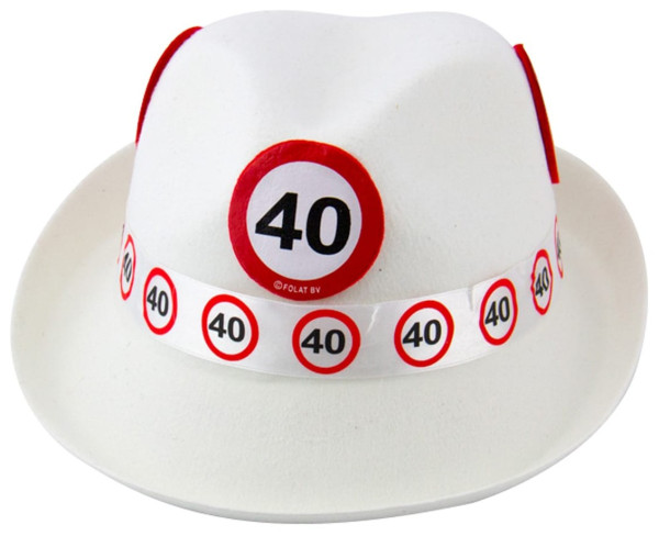 Traffic sign 40 felt hat