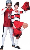 Carly Cheerleader Kleid In Rot Und Weiß