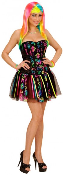 Neon rainbow lady tutu dress