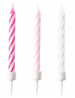10 velas pastel Think Pink 7.5cm