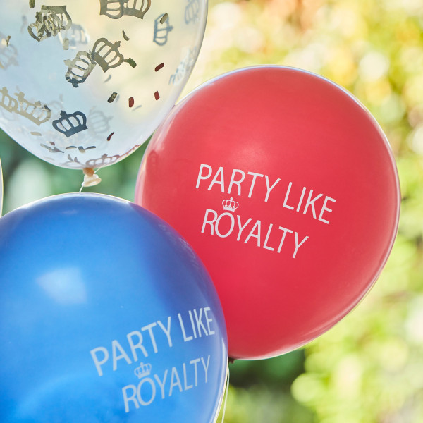 5 Party like Royalty Luftballons 30cm